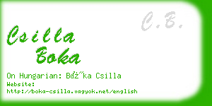 csilla boka business card